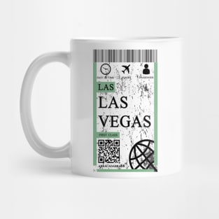 Las Vegas flight ticket boarding pass abstract Mug